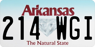 AR license plate 214WGI