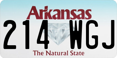 AR license plate 214WGJ