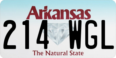 AR license plate 214WGL