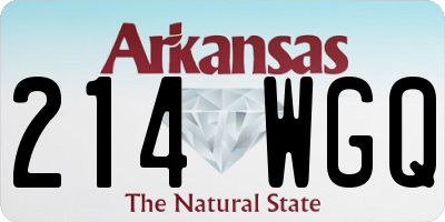 AR license plate 214WGQ