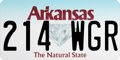 AR license plate 214WGR