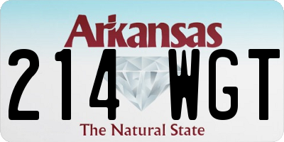 AR license plate 214WGT