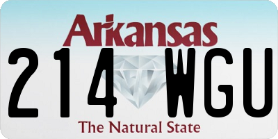 AR license plate 214WGU