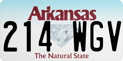 AR license plate 214WGV