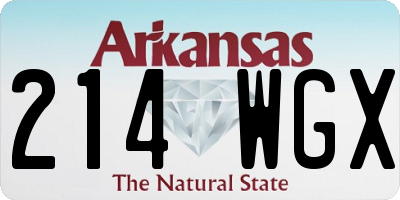 AR license plate 214WGX