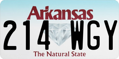 AR license plate 214WGY