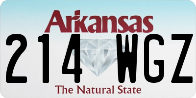 AR license plate 214WGZ