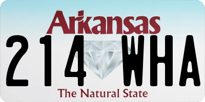 AR license plate 214WHA