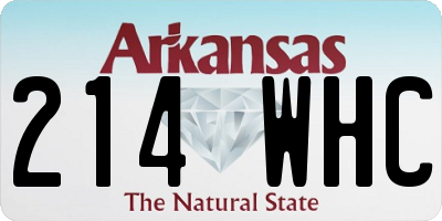 AR license plate 214WHC