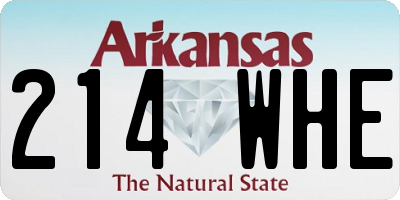 AR license plate 214WHE