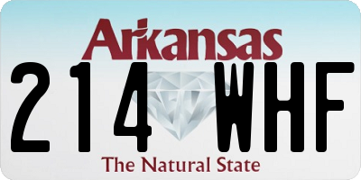 AR license plate 214WHF