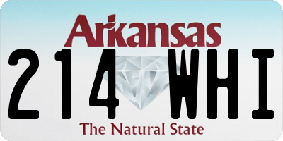 AR license plate 214WHI