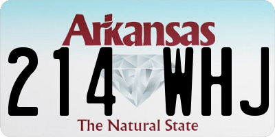 AR license plate 214WHJ