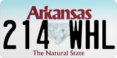 AR license plate 214WHL
