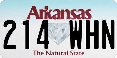 AR license plate 214WHN