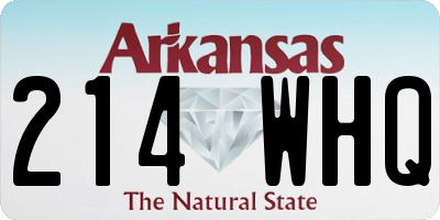 AR license plate 214WHQ