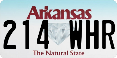 AR license plate 214WHR