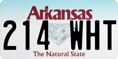 AR license plate 214WHT