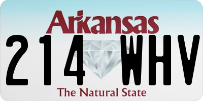 AR license plate 214WHV