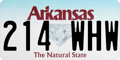 AR license plate 214WHW