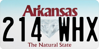 AR license plate 214WHX
