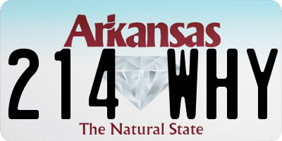 AR license plate 214WHY