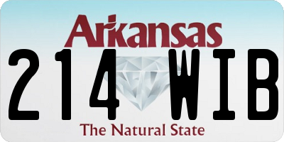 AR license plate 214WIB