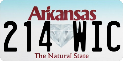 AR license plate 214WIC