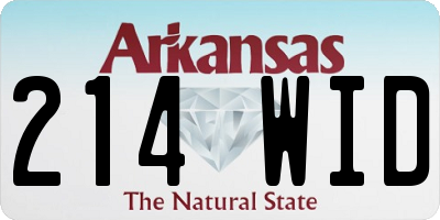 AR license plate 214WID