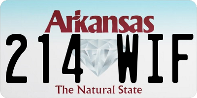 AR license plate 214WIF