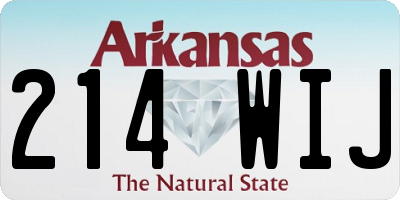 AR license plate 214WIJ
