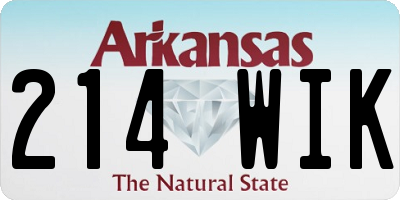 AR license plate 214WIK