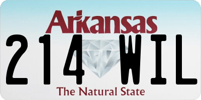 AR license plate 214WIL