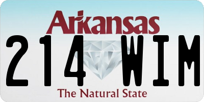 AR license plate 214WIM