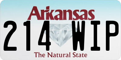 AR license plate 214WIP