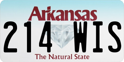 AR license plate 214WIS