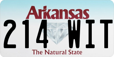 AR license plate 214WIT