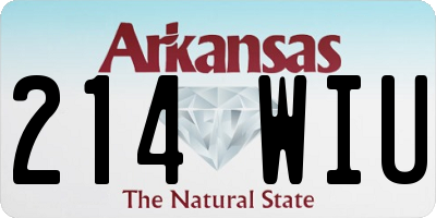 AR license plate 214WIU