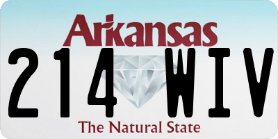 AR license plate 214WIV