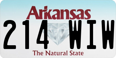AR license plate 214WIW