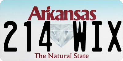 AR license plate 214WIX
