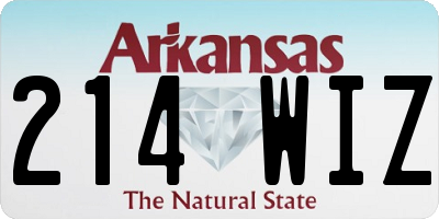 AR license plate 214WIZ