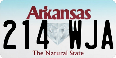 AR license plate 214WJA