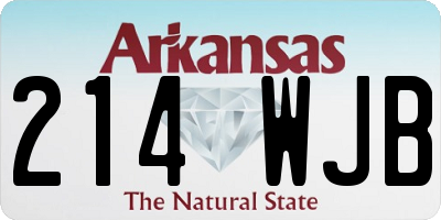 AR license plate 214WJB