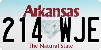 AR license plate 214WJE