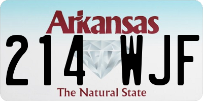 AR license plate 214WJF