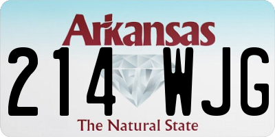 AR license plate 214WJG