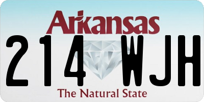AR license plate 214WJH