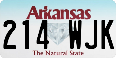 AR license plate 214WJK