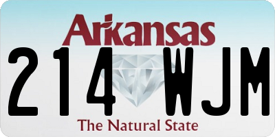 AR license plate 214WJM